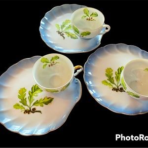 Vtg  HAND PAINTED Bone China Japan Tea Luncheon Plate Set 
BEAUTIFUL DELICATE